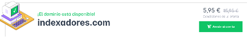 Dominio indexadores.com libre para el registro en Don Dominio