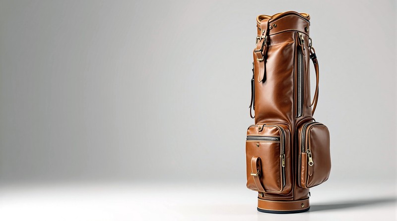 Minimalist leather pencil golf bag for golfers leather pencil golf bag