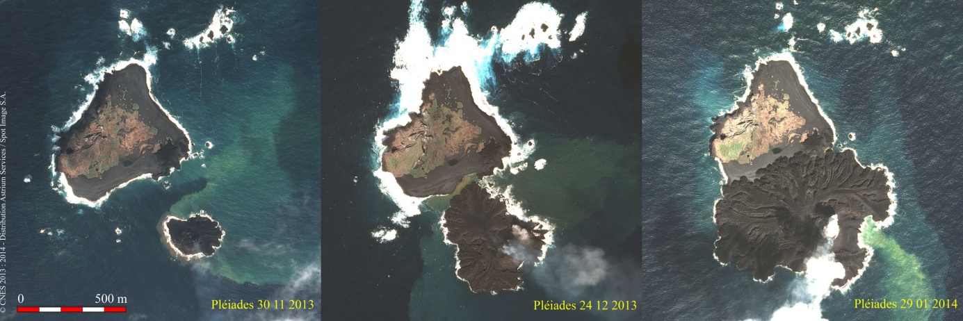 Nacimiento y desarrollo de nueva isla en Archipiélago Ogasawara (Japón)