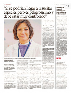 Entrevista a Catalina Sanz - La Gaceta de Salamanca