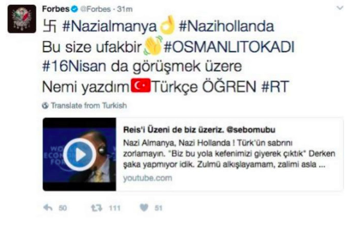 Ciberatacantes turcos hackean cuentas oficiales de Twitter