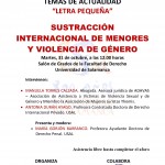 Charlas-Coloquio Sustracción internacional de menores y violencia de género