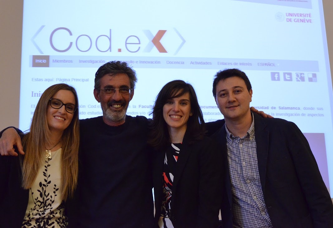 Lucía, Emilio, Silvia y Jesús, miembros del grupo Cod.eX