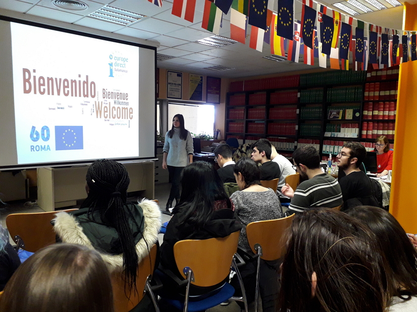 El día 23 de febrero de 2o18, los alumnos y las alumnas de la asignatura Introducción a la Información y Documentación del Grado de Información y Documentación visitaron el Centro de Documentación Europea de Salamanca.