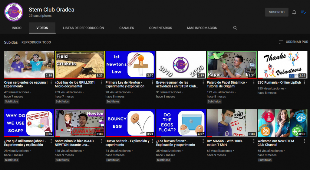 STEM Club Oradea Youtube Channel