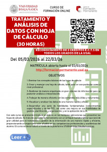 TRATAMIENTO Y ANÁLISIS DE DATOS CON HOJA DE CÁLCULO 2026