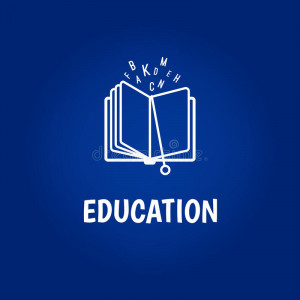 education-logo-book-vector-line-icon-blue-background-78317505