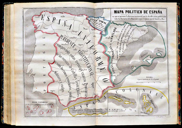 Mapa polític de España_1854