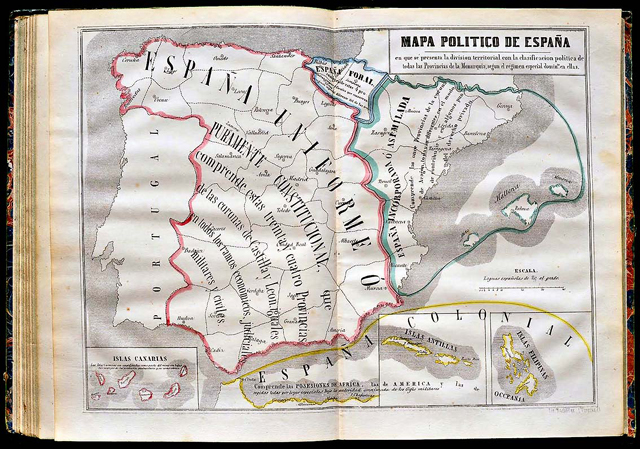 mapa politico de España_1854