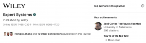 Top-cited authors in Expert Syst
