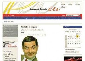 Mr. Bean en la web de la Presidencia de la UE