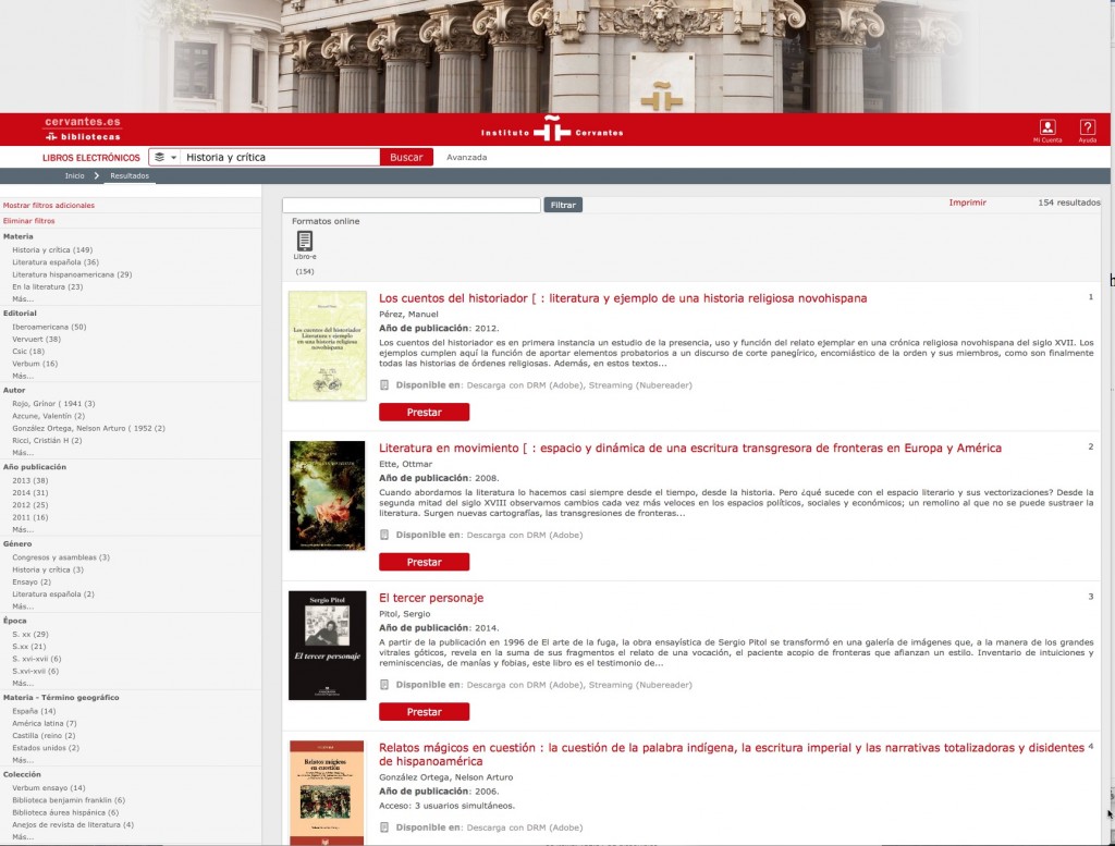 Historia y crítica en la Biblioteca electrónica del Cervantes