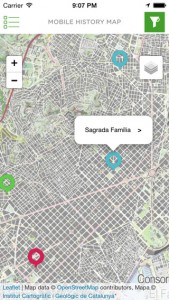 Captura de pantalla de la aplicación