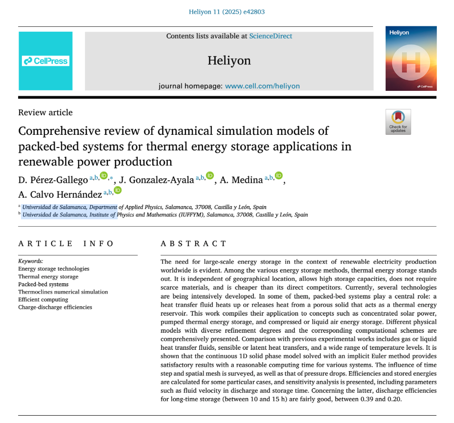 Comprehensive review of dynamical simulation models of packed-bed systems for thermal energy storage applications in renewable power production Captura de pantalla 2025-12-10 a las 9.37.29